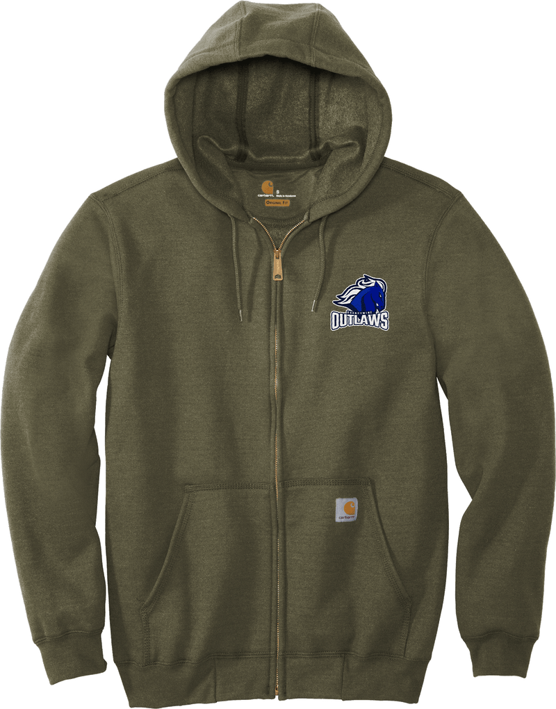 Brandywine Outlaws Carhartt Midweight Hooded Zip-Front Sweatshirt