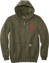 CT Bobcats Carhartt Midweight Hooded Zip-Front Sweatshirt