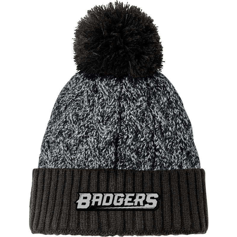 Allegheny Badgers New Era Marled Knit Pom Beanie