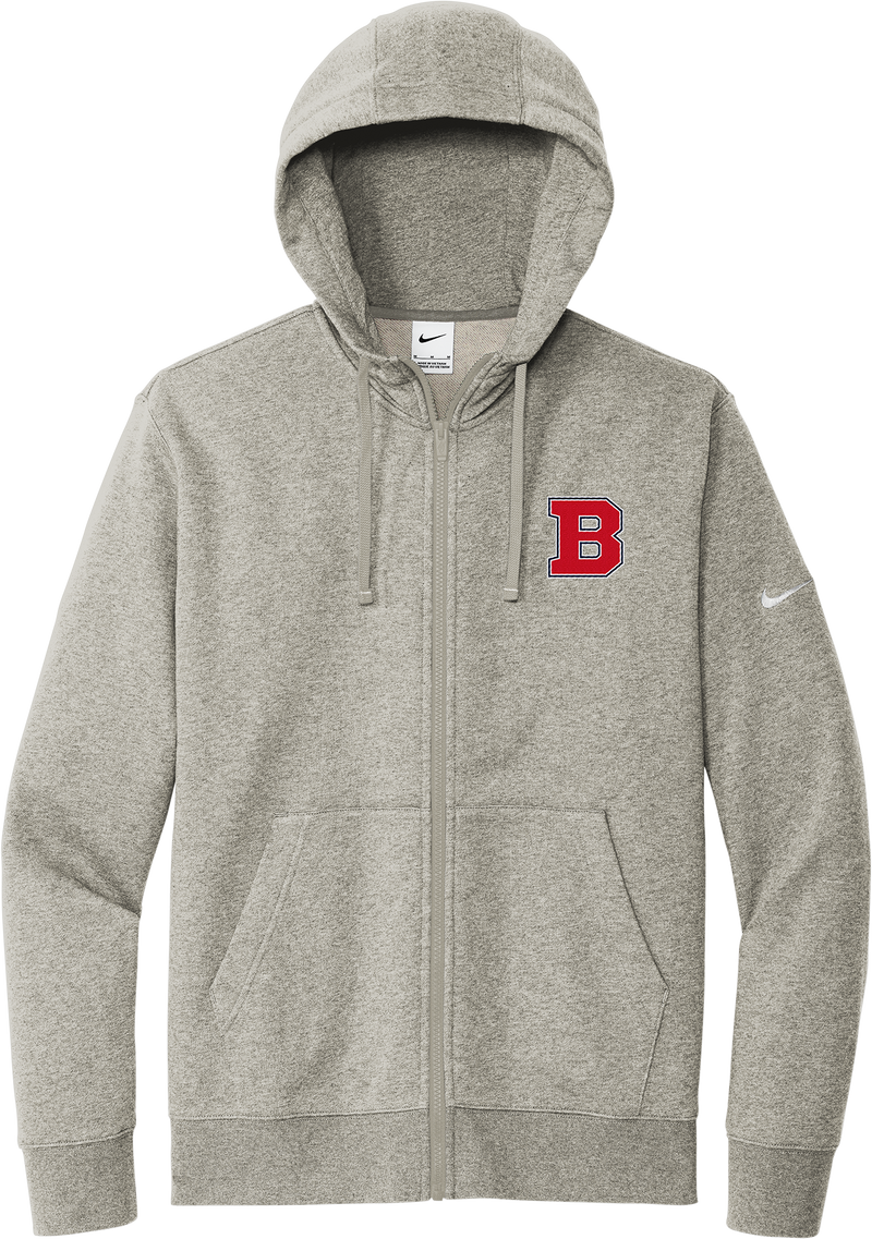 CT Bobcats Nike Club Fleece Sleeve Swoosh Full-Zip Hoodie