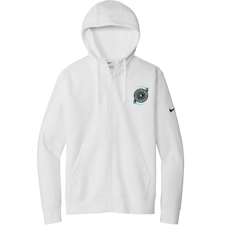 Brooklyn Aviators Nike Club Fleece Sleeve Swoosh Full-Zip Hoodie