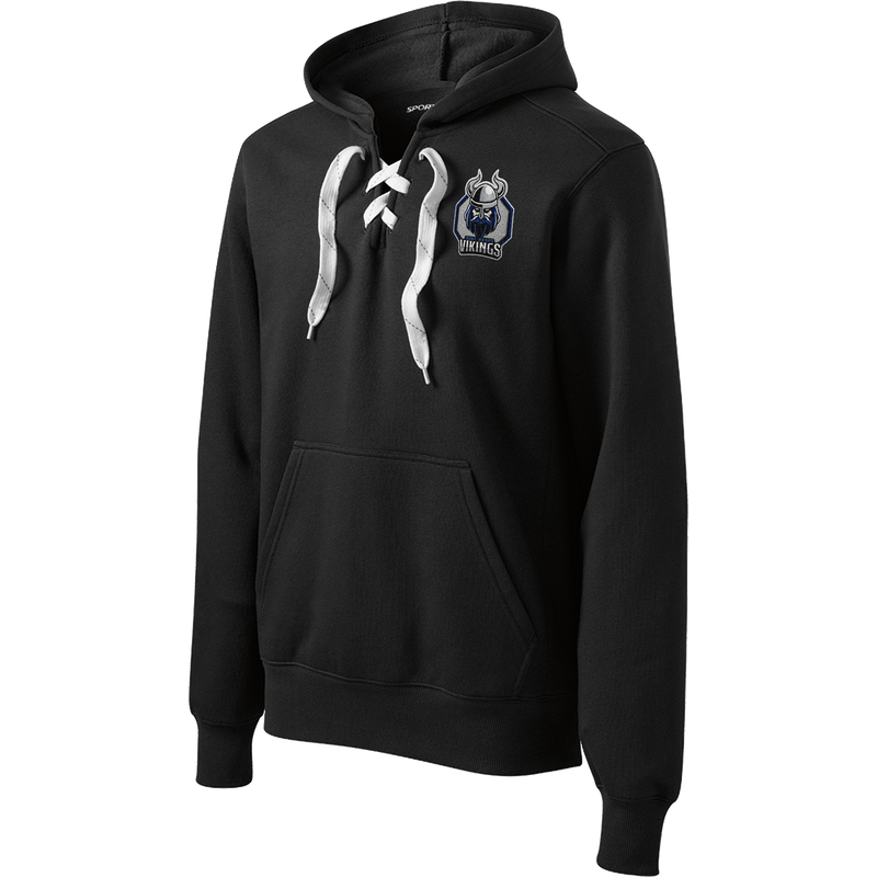 East Coast Vikings (Mens) Lace Up Pullover Hooded Sweatshirt