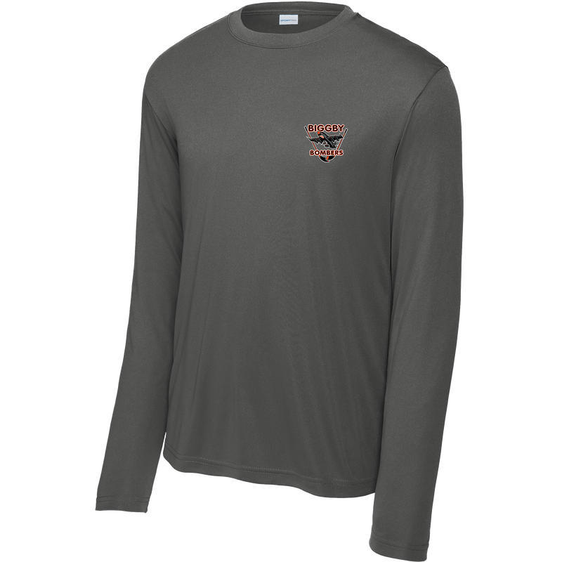 Biggby Bombers Youth Long Sleeve PosiCharge Competitor Tee